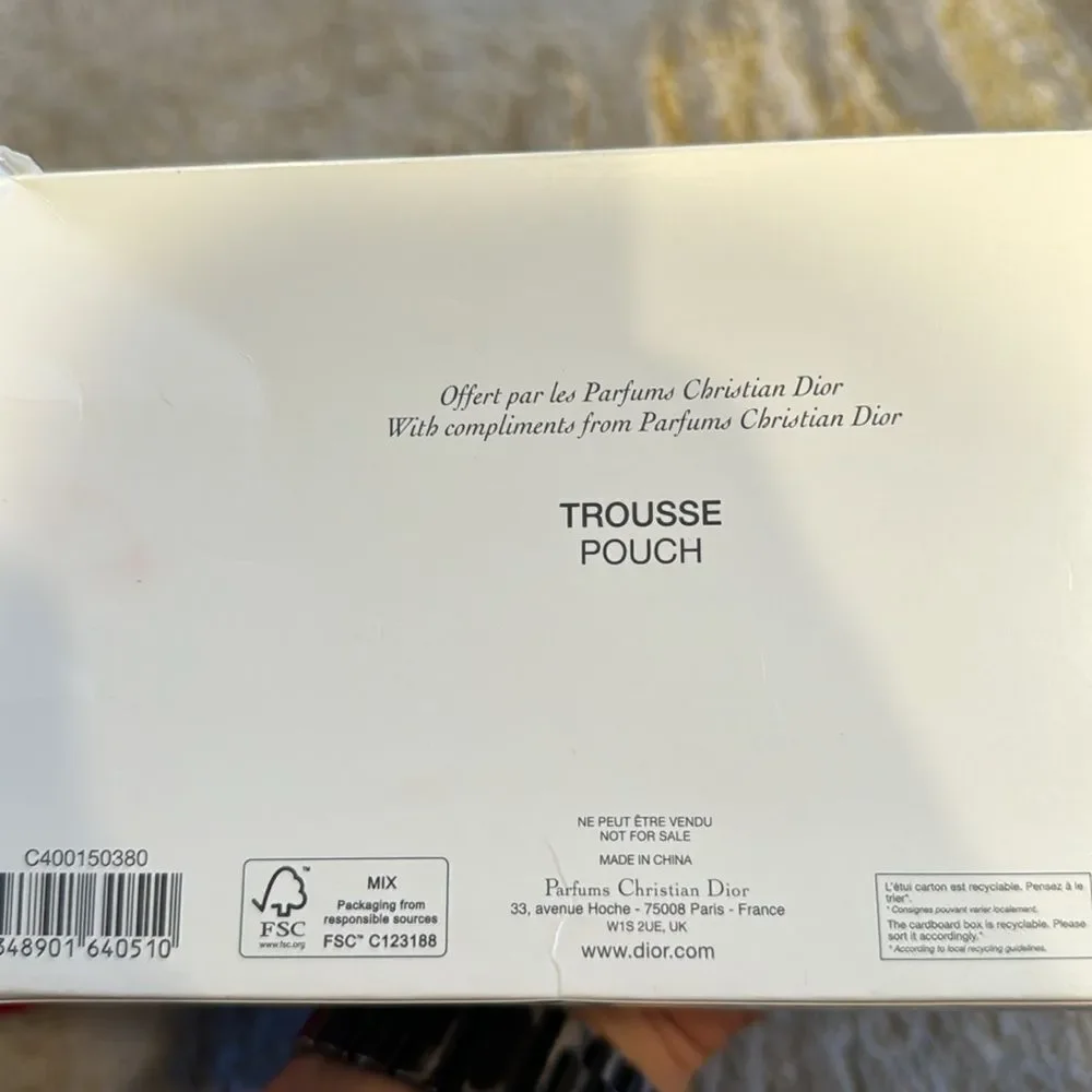 DIOR Bag Pouch Trousse Red NEW Limited Edition with box (box shows wear )